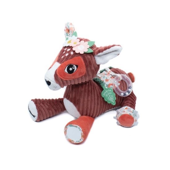 Peluche d'activités Mélimélos la biche Rouge  de Les Déglingos Peluche d'activités Mélimélos la biche Rouge  de Les Déglingos
