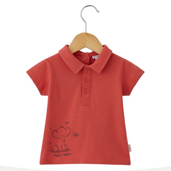 Funny Baby polo Orange 6 mois de P'tit bisou