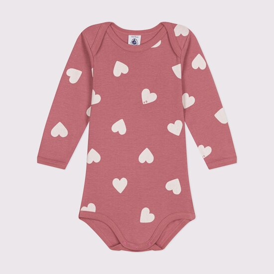 Body à manches longues en coton Rosewood 12 mois de Petit Bateau