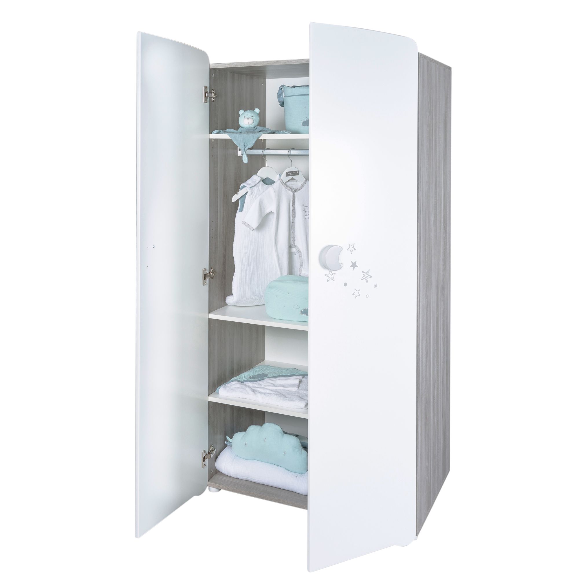Luna Armoire 2 Portes Blanc Gris De Sauthon Baby S Sweet Home Armoires 2 Portes Aubert Luna Armoire 2 Portes Blanc Gris De Sauthon Baby S Sweet Home Armoires 2 Portes Aubert