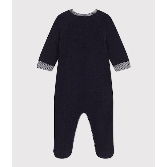 Pyjama bébé en bouclette éponge Smoking 6 mois de Petit Bateau