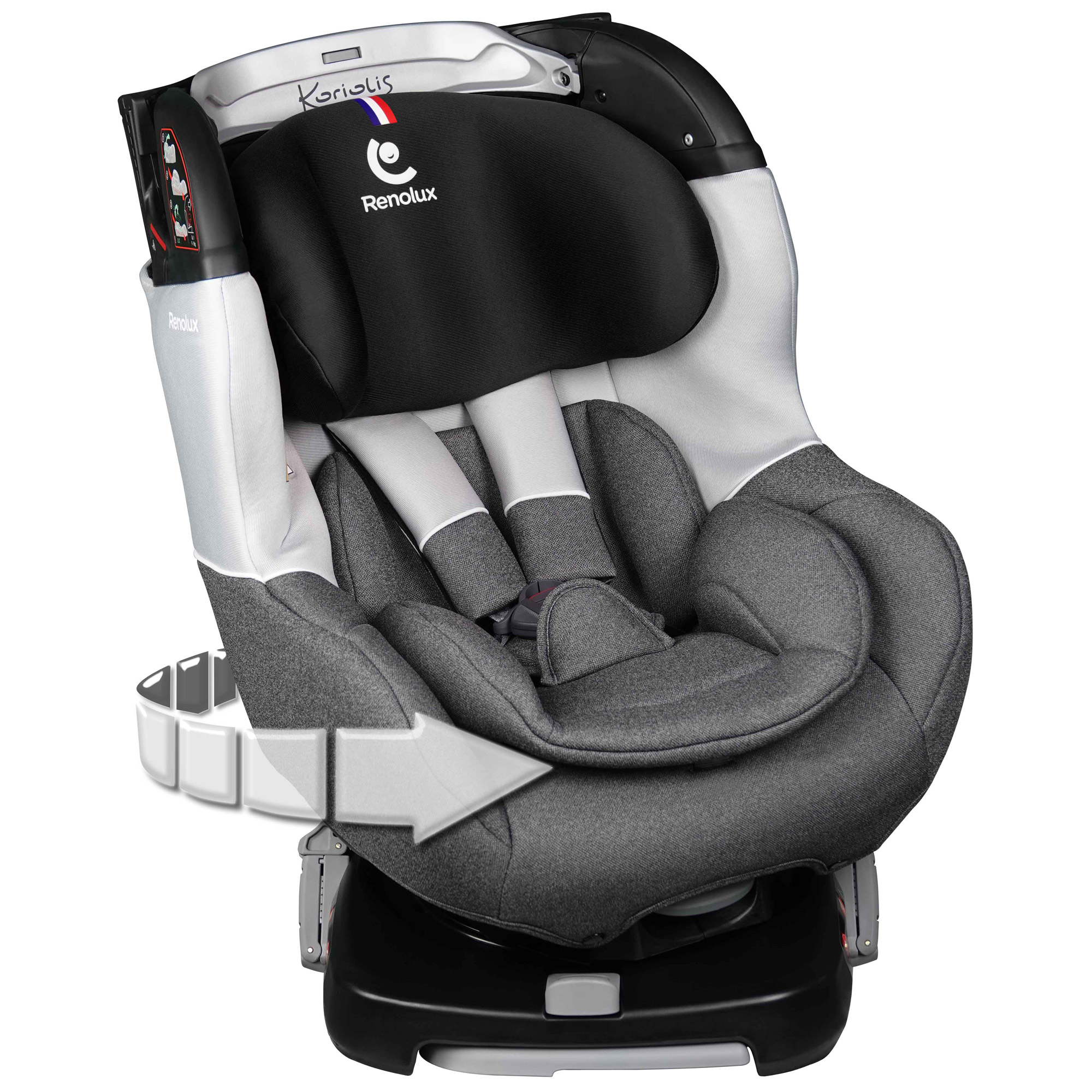 Koriolis Smart Black De Renolux Siege Auto Groupe 0 1 18kg Aubert Koriolis Smart Black De Renolux Siege Auto Groupe 0 1 18kg Aubert