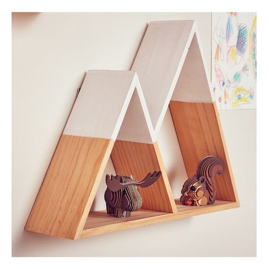 Étagère montagne Blanc/Bois  de Atmosphera Étagère montagne Blanc/Bois  de Atmosphera