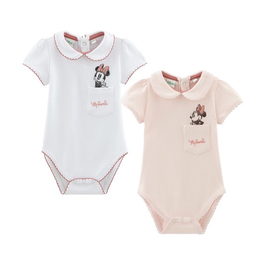 Lot de 2 bodies Bébé Fille col claudine Minnie 6 mois de Disney Baby