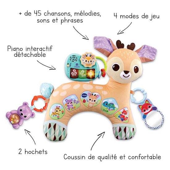 Mon coussin d'éveil sensoriel Faon  de Vtech Mon coussin d'éveil sensoriel Faon  de Vtech