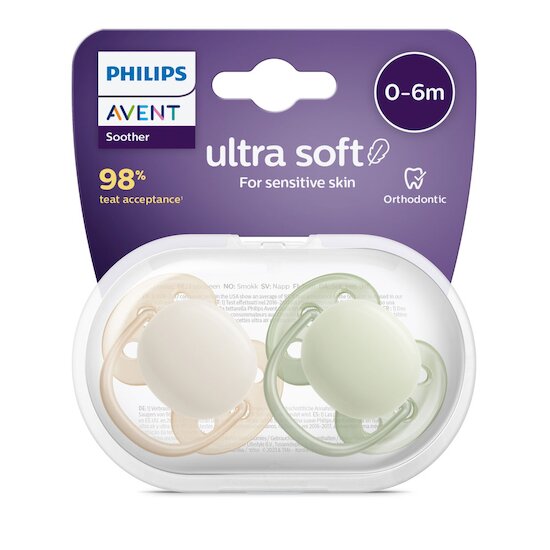 Lot de 2 sucettes ultra-douce Aléatoire  de Philips AVENT