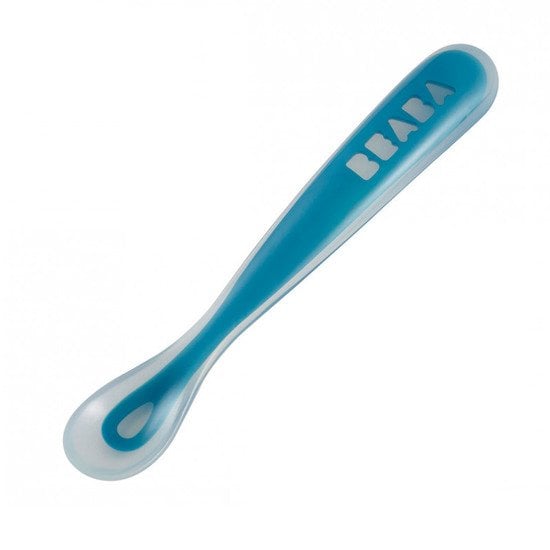 Cuillère 1er repas silicone Bleu  de Béaba