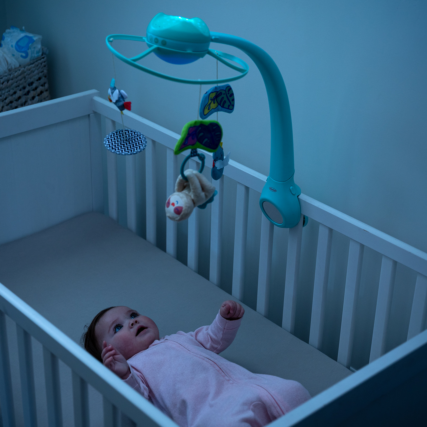 Baby mobile pour lit bébé avec lumière et musique, projecteur et
