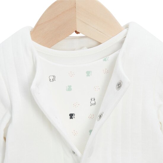 Salopette longue + t-shirt manches longues + veste Chaton  de P'tit bisou Salopette longue + t-shirt manches longues + veste Chaton  de P'tit bisou