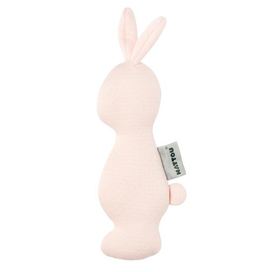 Pure lapin avec hochet  Pink  de Nattou
