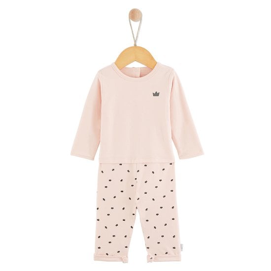 Combinaison longue Royal Baby Rose doudou  de P'tit bisou