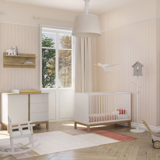 Loop Commode avec plan à langer Blanc  de Bisal Loop Commode avec plan à langer Blanc  de Bisal