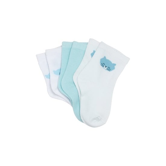 Mes Essentiels Lot 3 Paires de Chaussettes Bleu Plume  de P'tit bisou