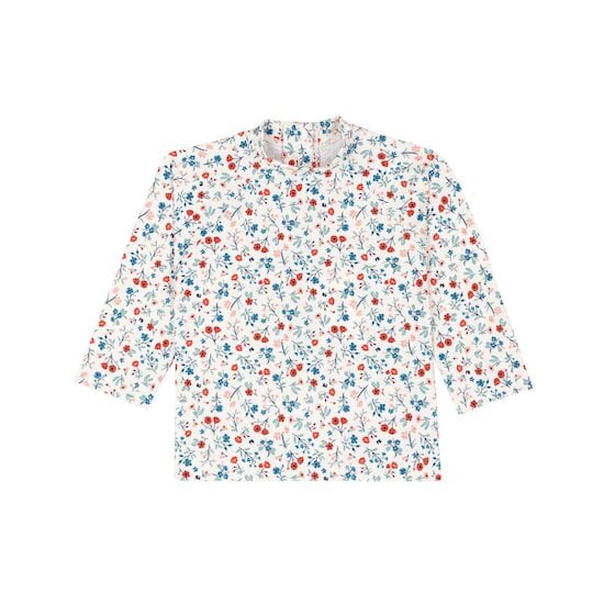T-shirt anti UV bébé imprimé fleuri Marshmallow / Multicolore  de Petit Bateau