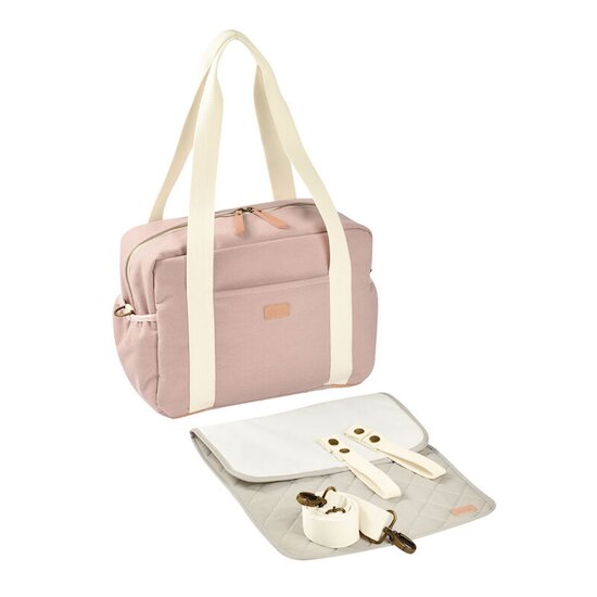 Ensemble de sac de maternité Prome Paris rose, vanity et tapis de