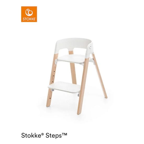 Chaise Steps™ Blanc / Naturel  de Stokke®