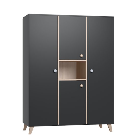 Colette Armoire deux portes Anthracite  de Bisal