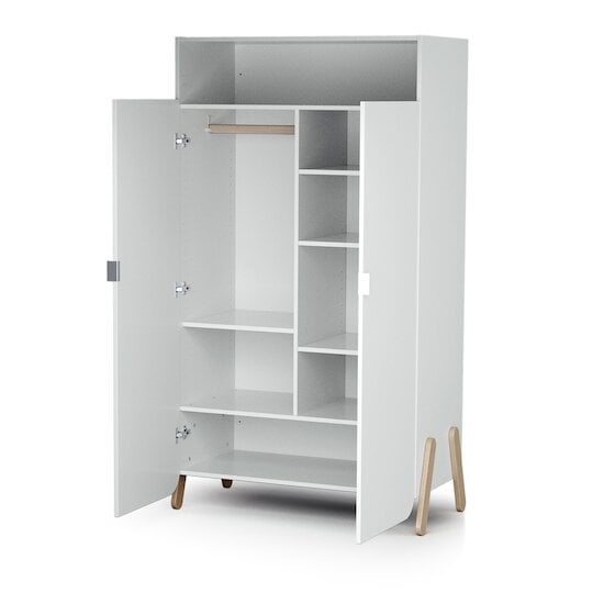 Pirate Armoire 2 portes Blanc et Hêtre  de AT4