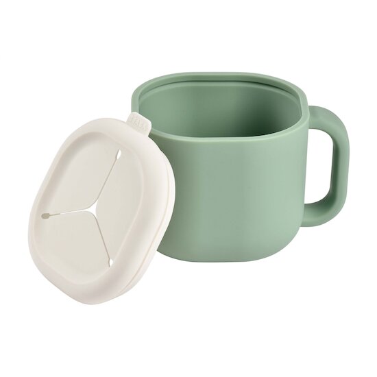 Tasse à goûter Pick'n' Snack Vert Sauge  de Béaba Tasse à goûter Pick'n' Snack Vert Sauge  de Béaba