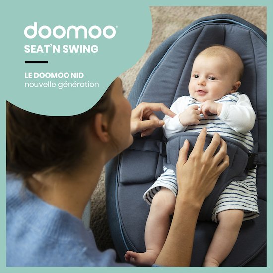 Doomoo Seat N Swing Transat Et Balancelle 2 En 1 Blue De Babymoov Transats Aubert