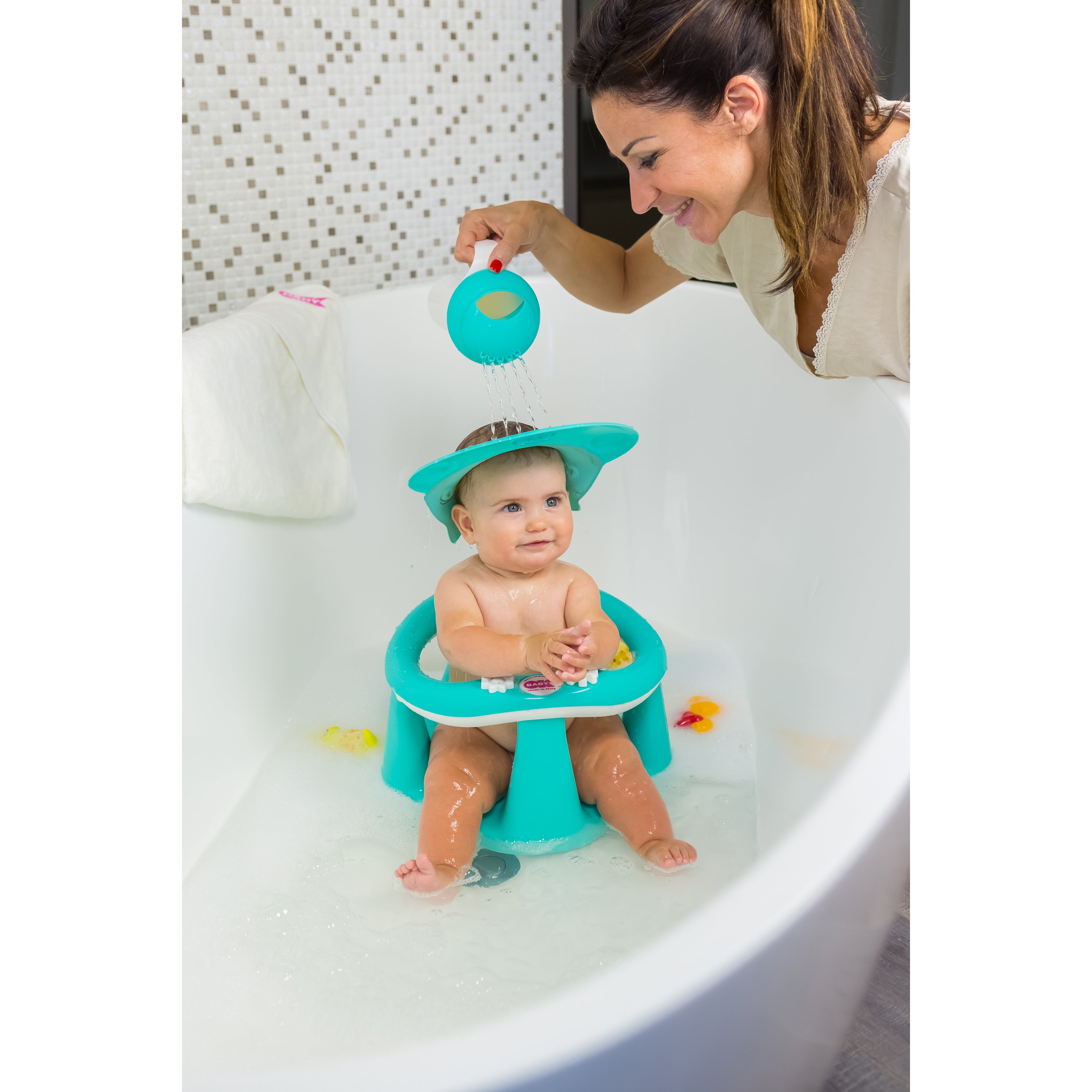 Flipper Evolution siège de bain Taupe de OK Baby, Fauteuils de bain : Aubert