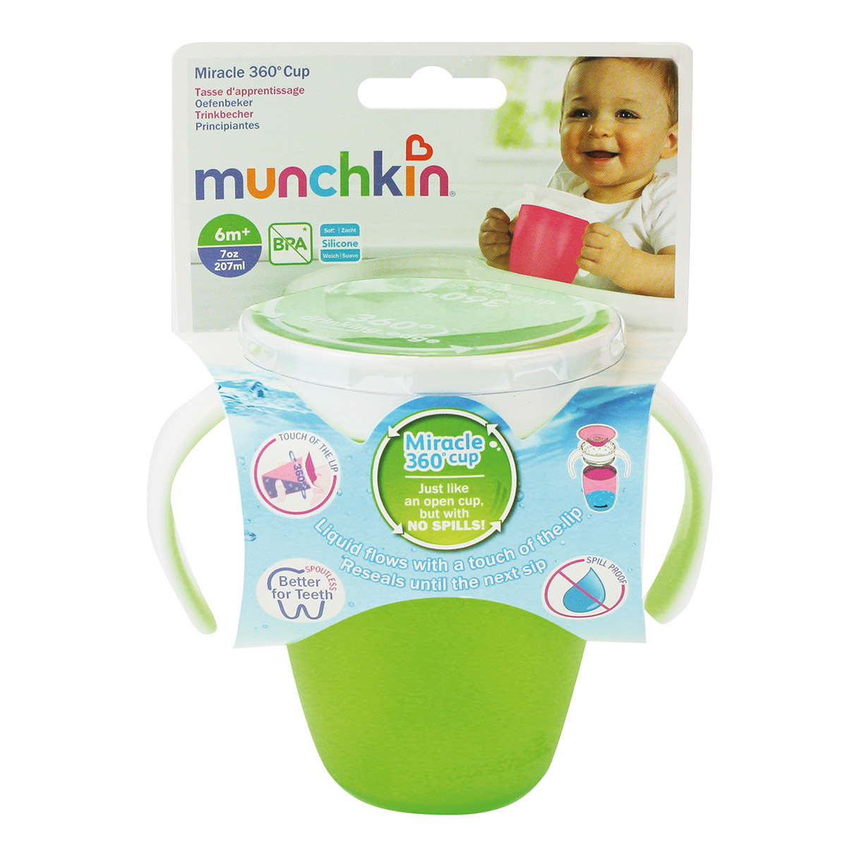 Tasse Miracle 6 Mois Et 7 Ml Vert De Munchkin Tasses Verres Aubert Tasse Miracle 6 Mois Et 7 Ml Vert De Munchkin Tasses Verres Aubert