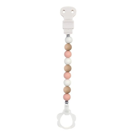 Lapidou attache sucette Rose / Blanc / Beige  de Nattou