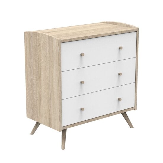 Table à langer pour chambre d'enfants - Commode Egvad 10 et 11, couleur :  blanc - Dimensions : 11