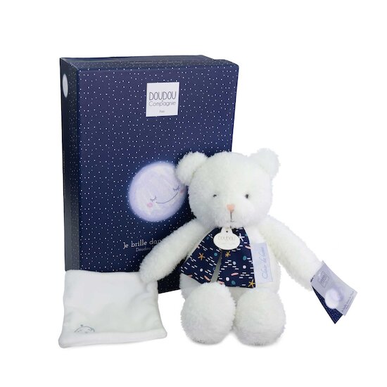 Peluche Ours luminescent Clair de lune  de Doudou et Compagnie Peluche Ours luminescent Clair de lune  de Doudou et Compagnie