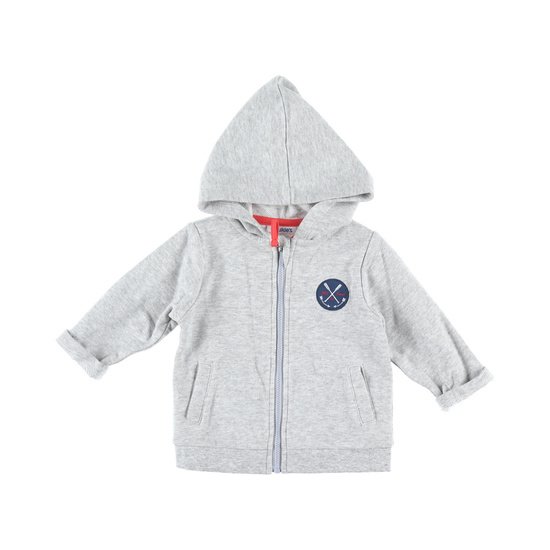 Sweat capuche collection Bord de mer Garçon Gris 36 mois de Noukies