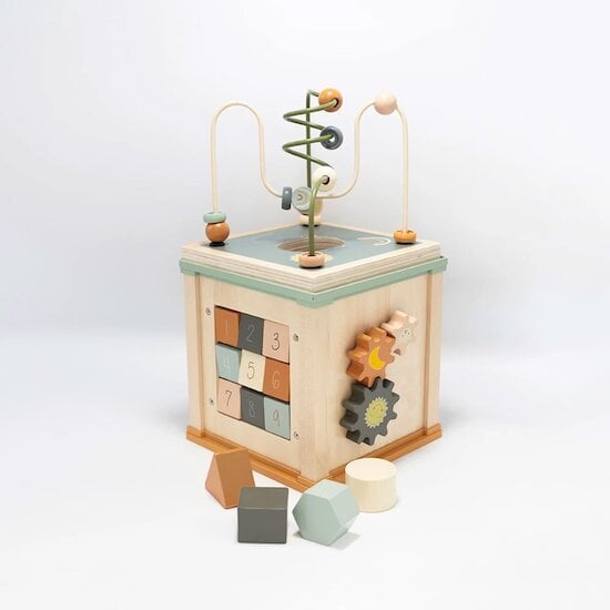 Cube d'activités en bois 5 en 1 - labellisé FSC®   de Trois Kilos Sept Cube d'activités en bois 5 en 1 - labellisé FSC®   de Trois Kilos Sept