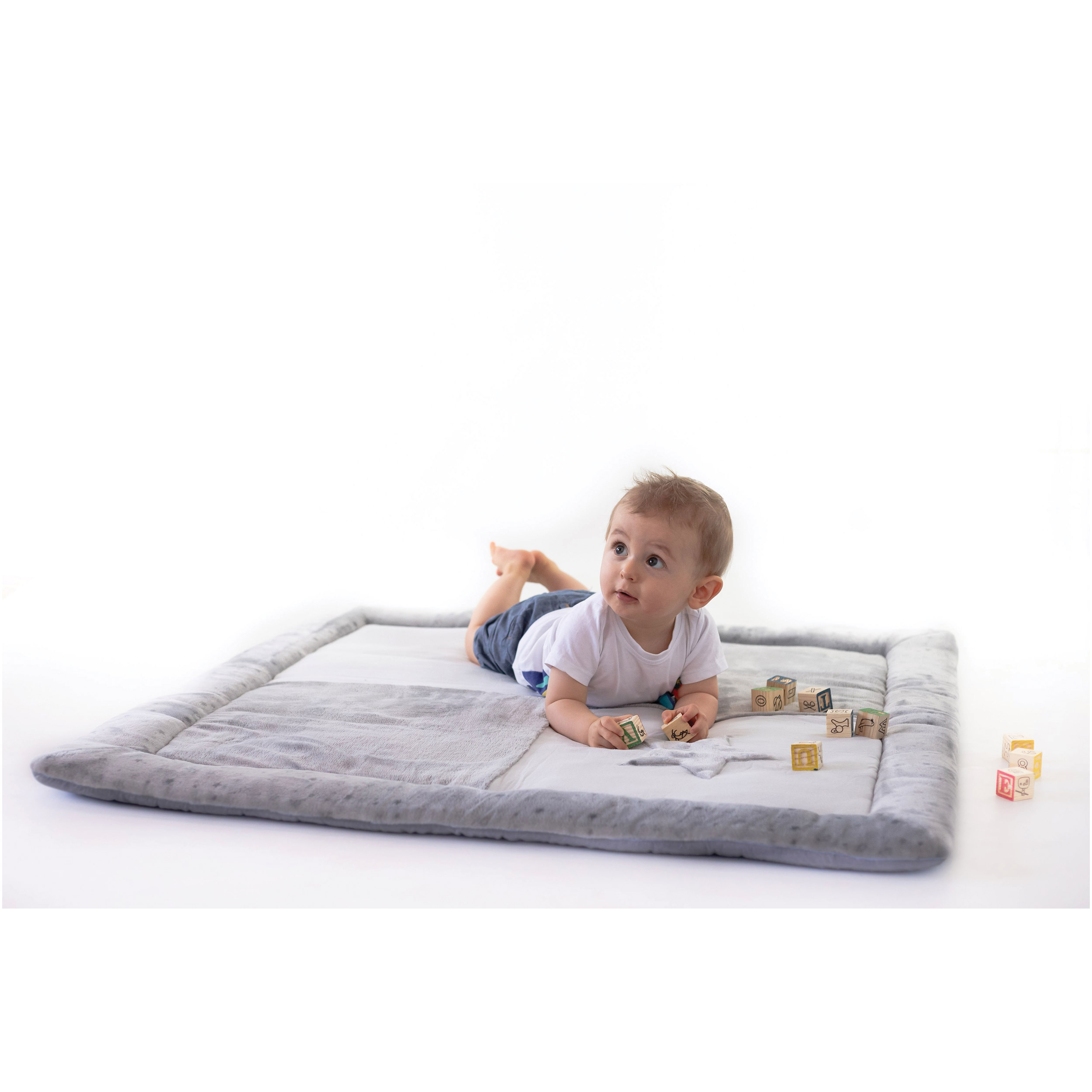 Tapis De Parc Antiderapant Indoor 100x100 Etoiles Grises De Domiva Domiva Aubert