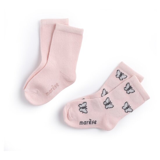 Tendre Botanique Lot de 2 paires de chaussettes Rose  de Marèse