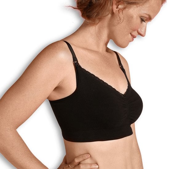 Soutien-gorge d'allaitement sans couture CARRIWELL Noir - Maman Naturelle