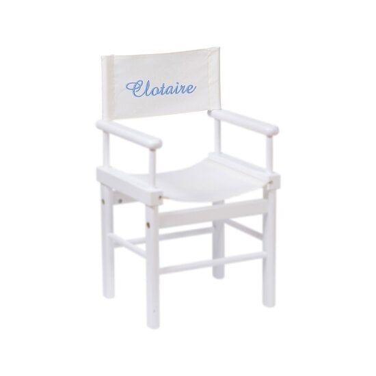 Dossier Fauteuil Metteur en Scène Ecru/Bleu  de Moulin Roty