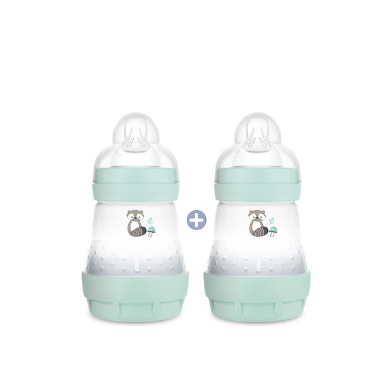 Lot de 2 Biberons Easy Start anti-colique Débit 1 Aqua 160 ml de Mam