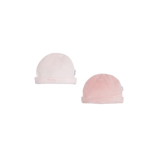 Mes Essentiels Lot 2 Bonnets Rose  de P'tit bisou