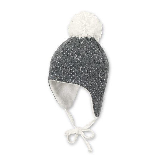 Bonnet bébé garçon avec pompon Imprimés éléphants 41 cm de Sterntaler