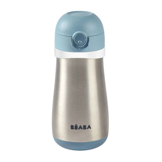 BEABA, Biberon/Tasse d'apprentissage 2 en 1, Tasse Paille Enfant, 100%  étanche, Anti-fuite, 210 ml - windy blue - Biberon - Achat & prix