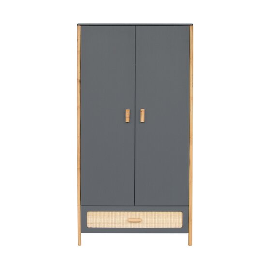 Océania armoire 2 portes tressage rotin Silex  de Théo