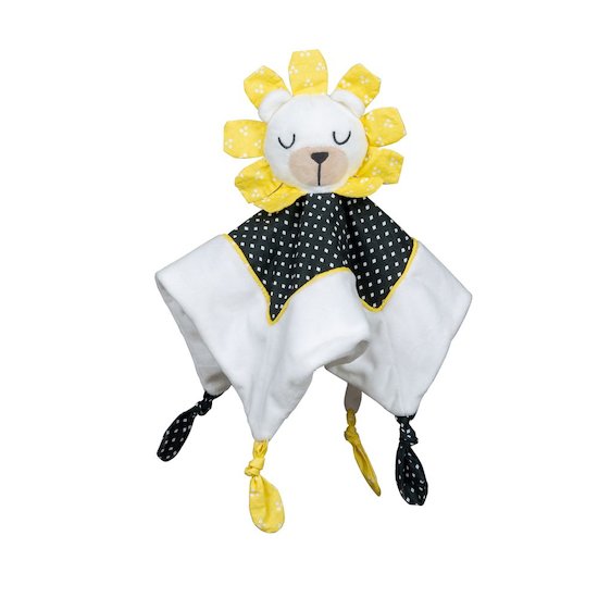 Pluche et Pompon doudou mouchoir Pompon le lion  de Sauthon Baby's Sweet Home Pluche et Pompon doudou mouchoir Pompon le lion  de Sauthon Baby's Sweet Home