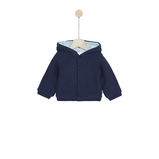 Petit Cocon Mignon Cardigan à capuche Bleu  de P'tit bisou