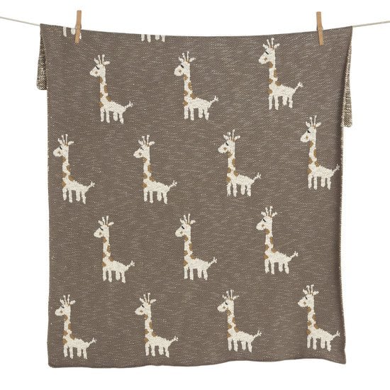 Tricot couverture XL Girafe 80 x 100 cm de Quax
