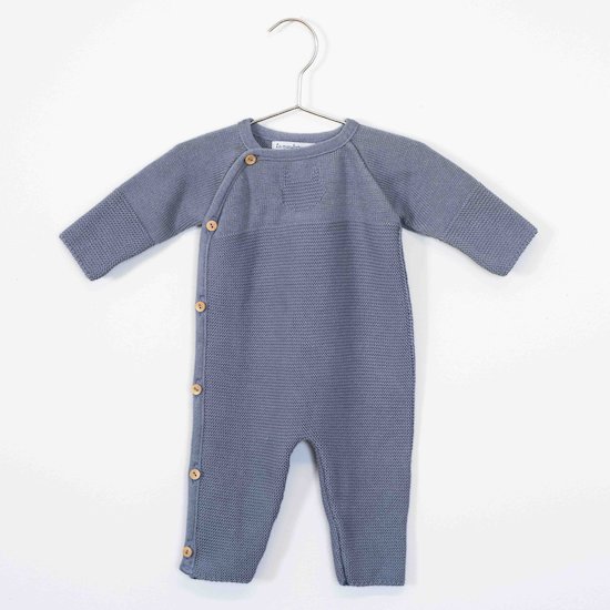 Combinaison sans pieds Petits Chats Bleu Orage  de La Manufacture de Layette