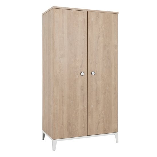 Marcel armoire 2 portes  Chêne blond/Blanc  de Galipette