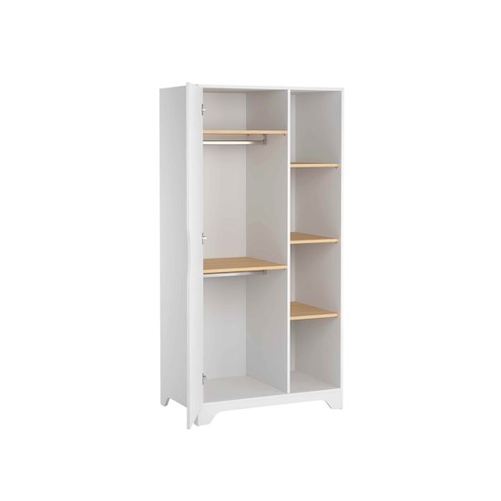 Leaf Armoire porte + étagères Blanc  de Vox Leaf Armoire porte + étagères Blanc  de Vox