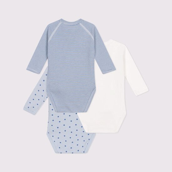 Lot 3 bodies croisés en coton  Prématuré de Petit Bateau Lot 3 bodies croisés en coton  Prématuré de Petit Bateau