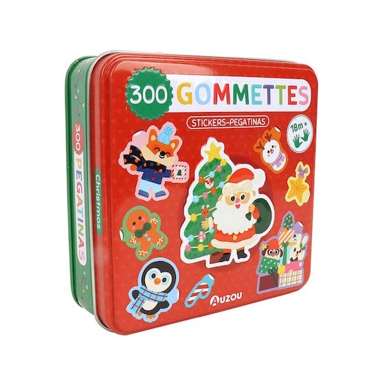 Boîte métal 300 gommettes Noël   de AUZOU
