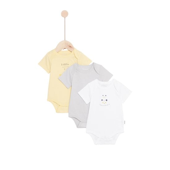 Mes Essentiels Lot 3 Bodies Jaune  de P'tit bisou