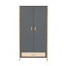 Océania armoire 2 portes tressage rotin